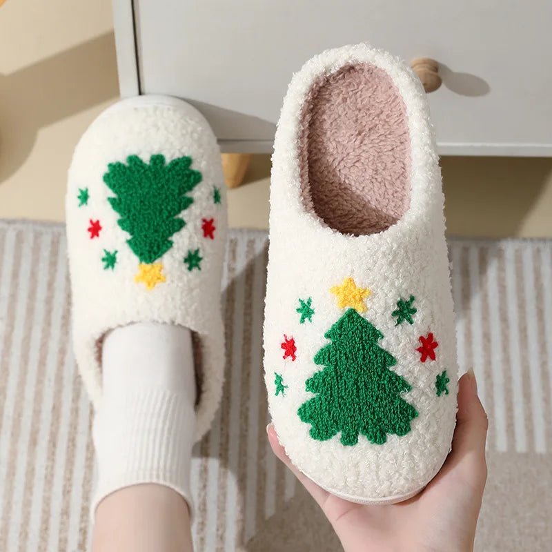 Christmas Cheer Plush Slippers - Merry & Cosy