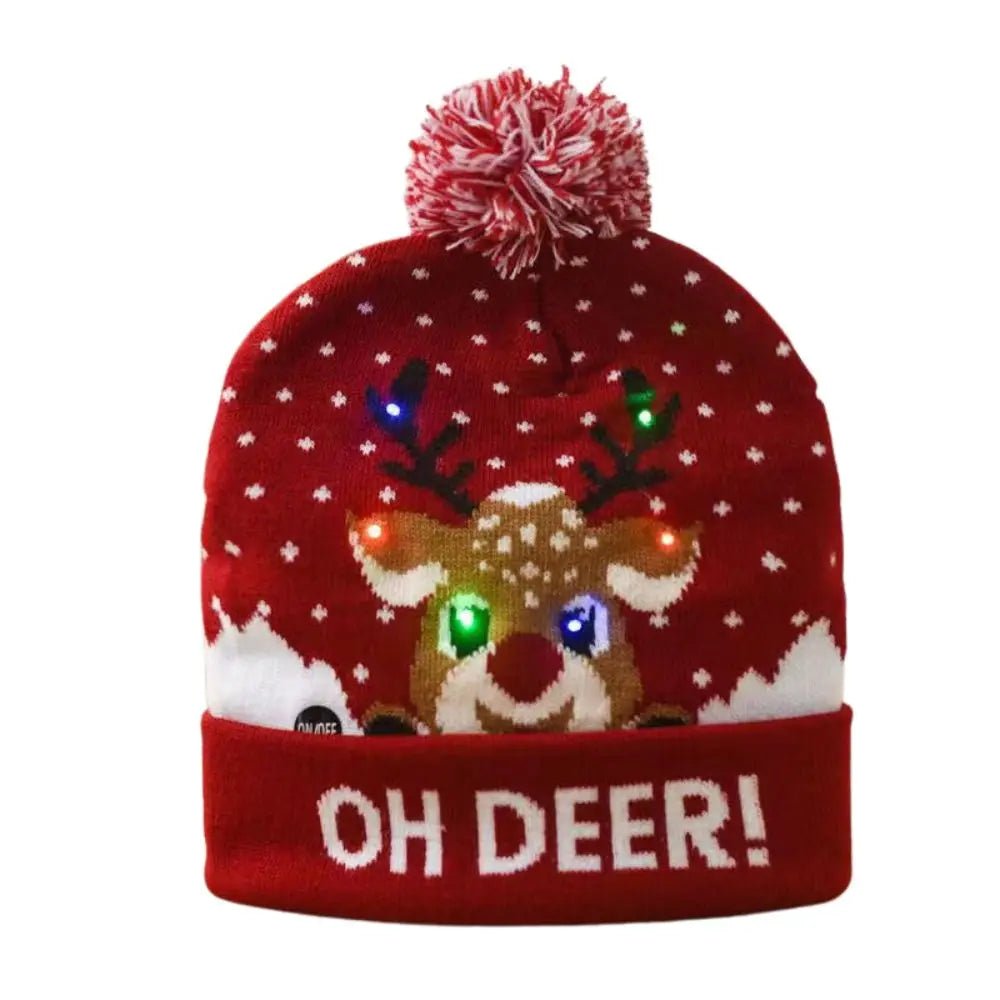Christmas LED Light Up Beanies - Merry & Cosy