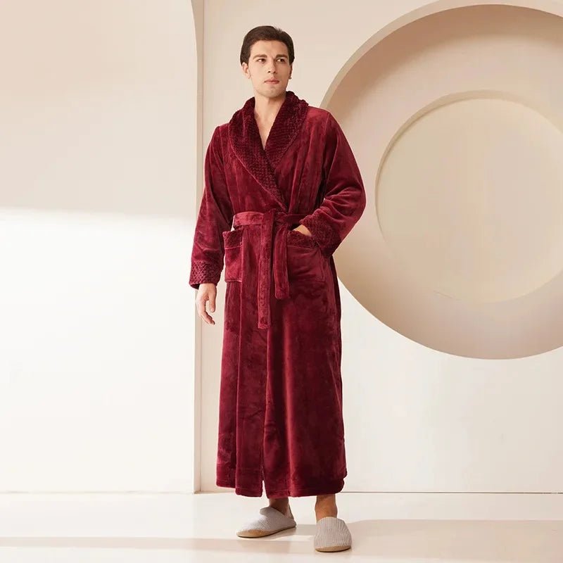 Cozy Plush Couples’ Robe – Oversized Coral Fleece Bathrobe - Merry & Cosy