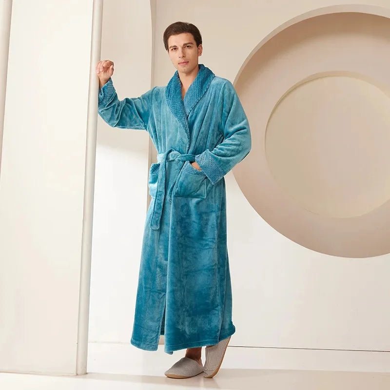 Cozy Plush Couples’ Robe – Oversized Coral Fleece Bathrobe - Merry & Cosy