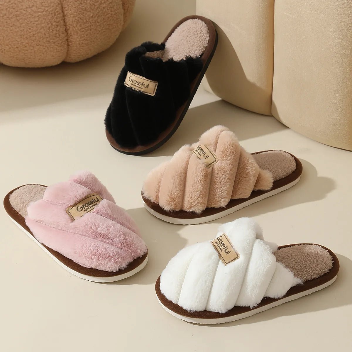 Cozy Plush Women’s Winter Slippers – Soft Indoor Comfort Shoes - Merry & Cosy