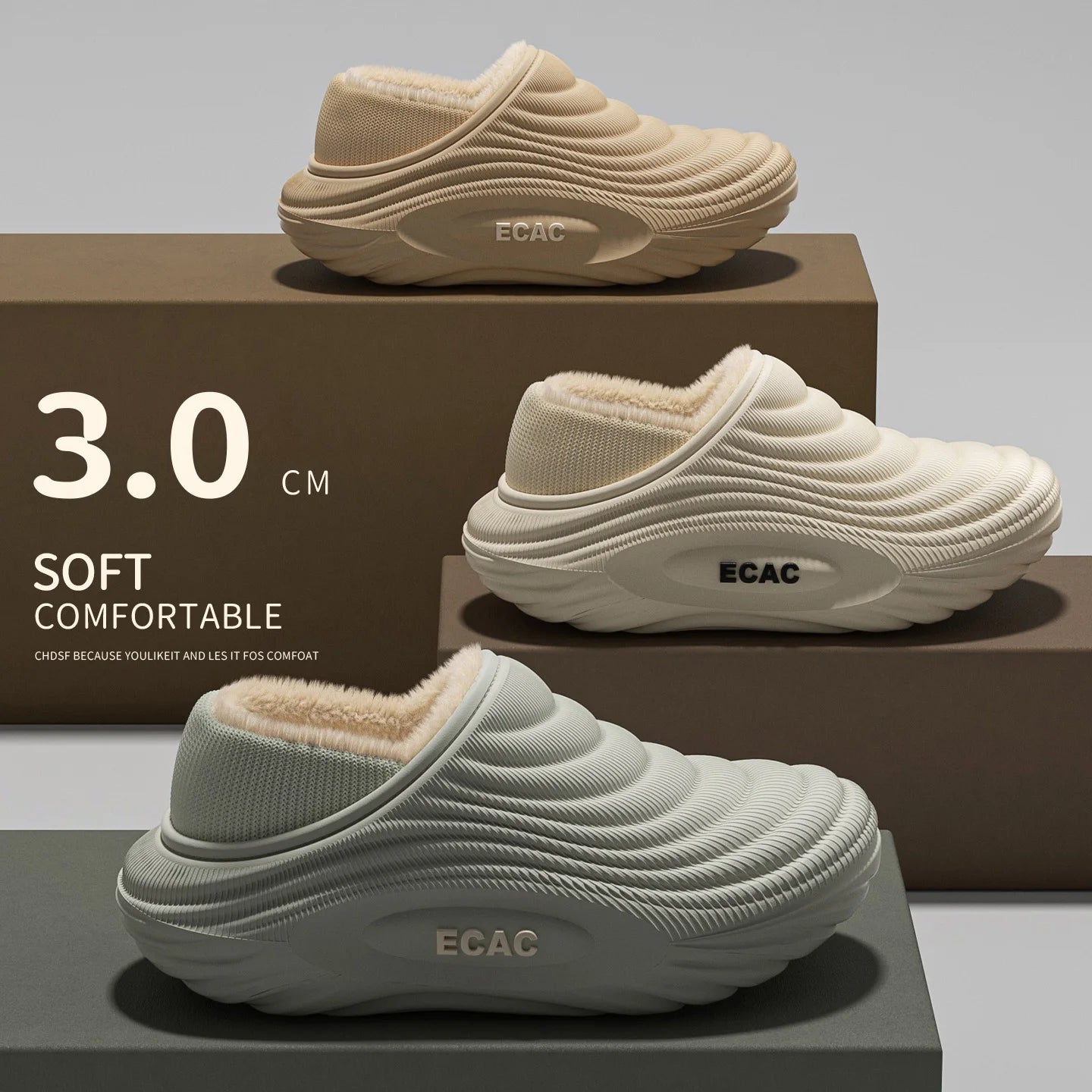 EVA Winter Slippers for Men & Women – Warm Fur - Lined Anti - Slip Indoor & Outdoor Clogs - Merry & Cosy