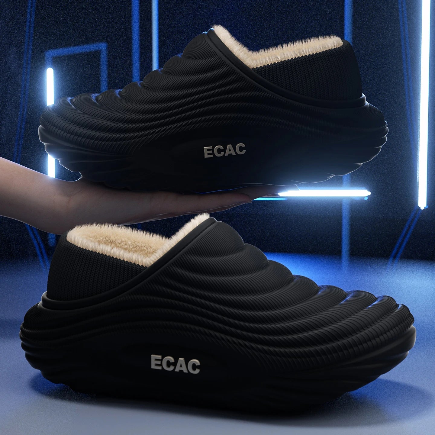 EVA Winter Slippers for Men & Women – Warm Fur - Lined Anti - Slip Indoor & Outdoor Clogs - Merry & Cosy