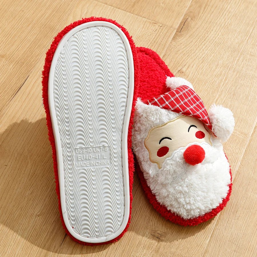 Festive Santa Claus Christmas Slippers - Merry & Cosy