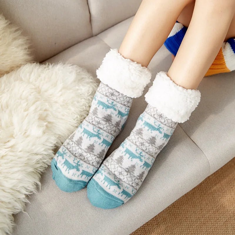 Fluffy Christmas Lounge Socks for Women - Merry & Cosy