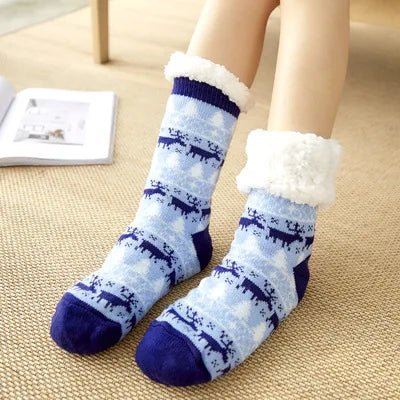 Fluffy Christmas Lounge Socks for Women - Merry & Cosy