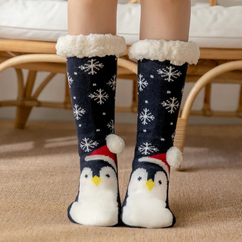 Fluffy Christmas Lounge Socks for Women - Merry & Cosy