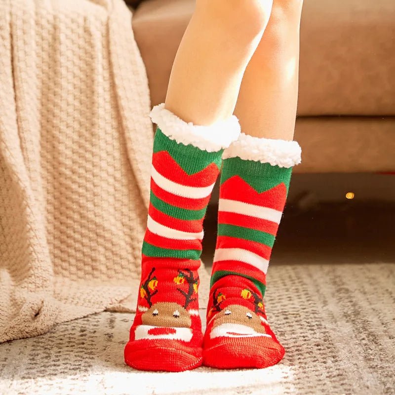Fluffy Christmas Lounge Socks for Women - Merry & Cosy