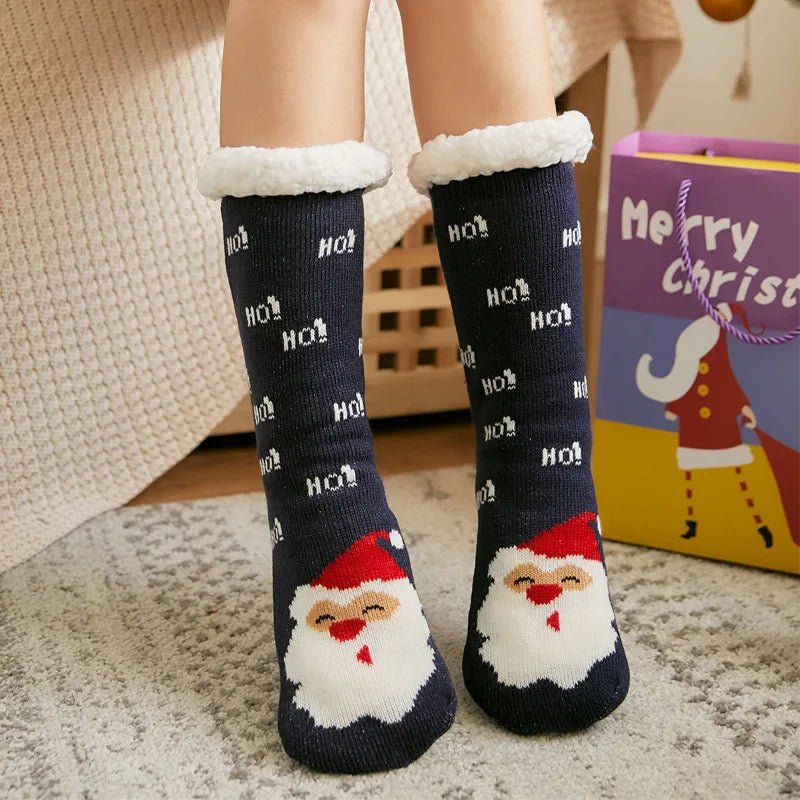 Fluffy Christmas Lounge Socks for Women - Merry & Cosy