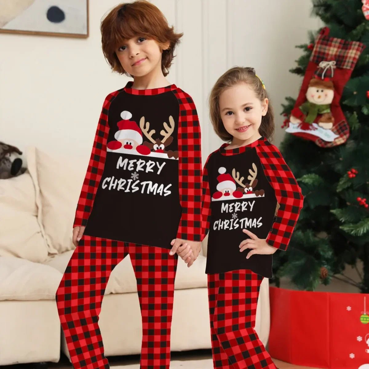 Jolly Reindeer Matching Christmas Sleepwear - Merry & Cosy