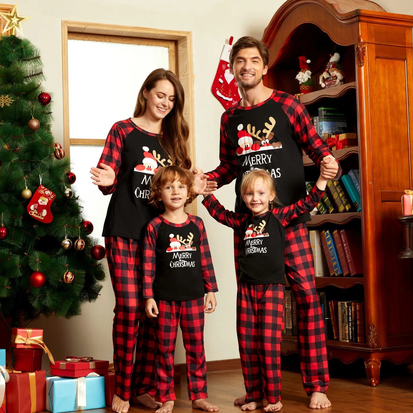 Jolly Reindeer Matching Christmas Sleepwear - Merry & Cosy