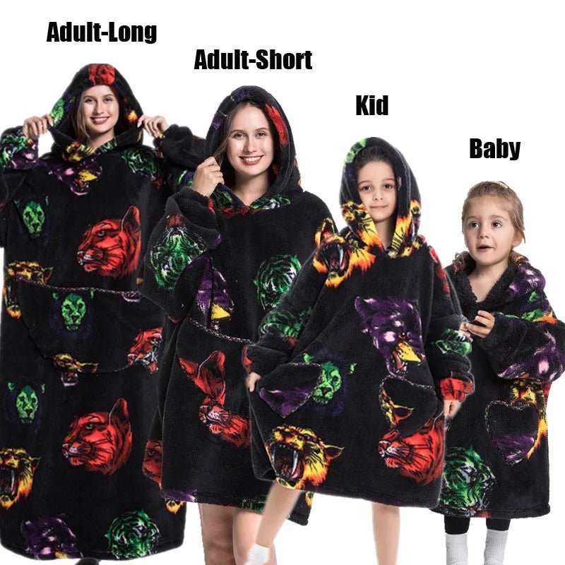Matching Family Oversized Blanket Hoodies - Merry & Cosy