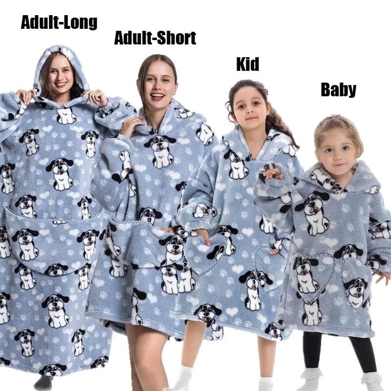 Matching Family Oversized Blanket Hoodies - Merry & Cosy
