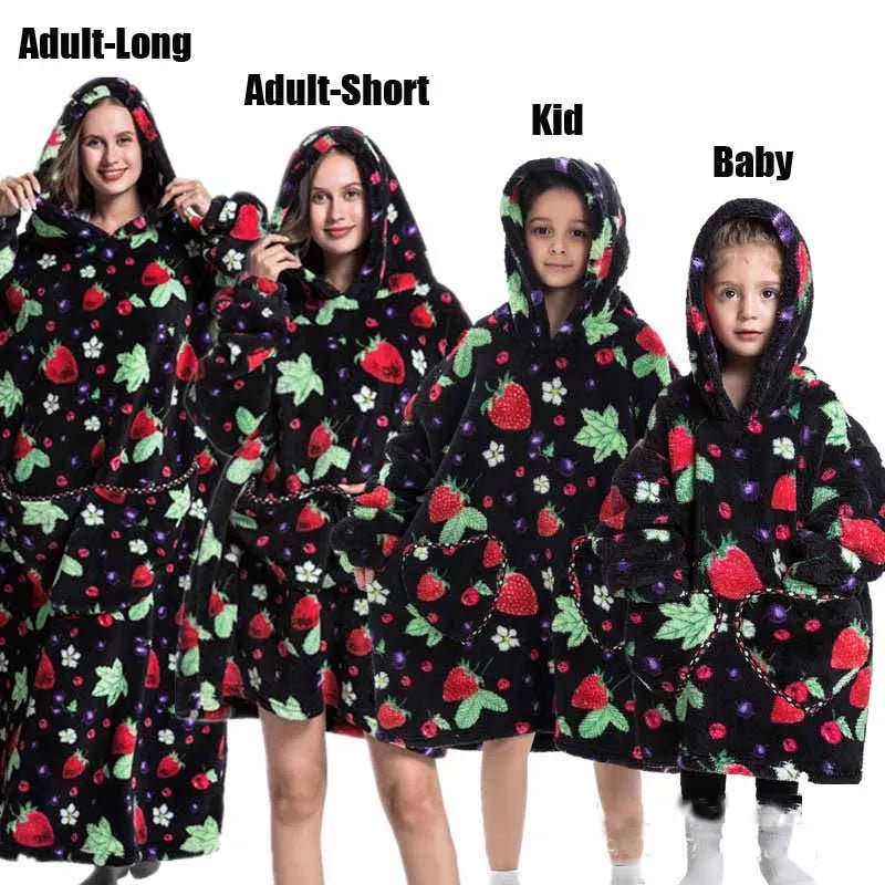 Matching Family Oversized Blanket Hoodies - Merry & Cosy
