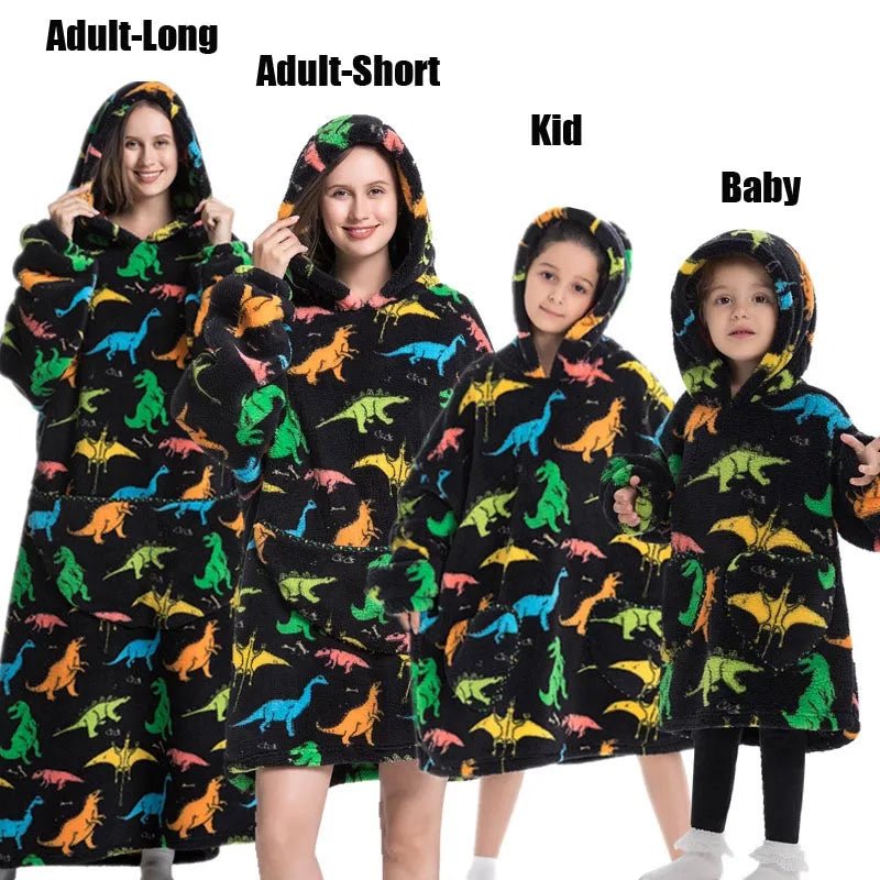 Matching Family Oversized Blanket Hoodies - Merry & Cosy