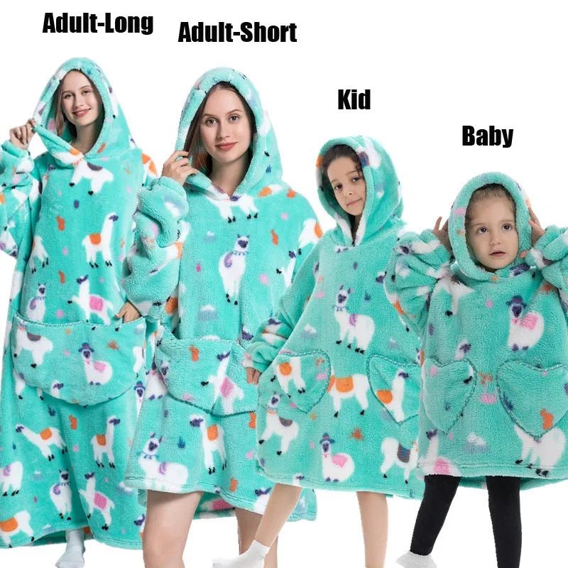 Matching Family Oversized Blanket Hoodies - Merry & Cosy