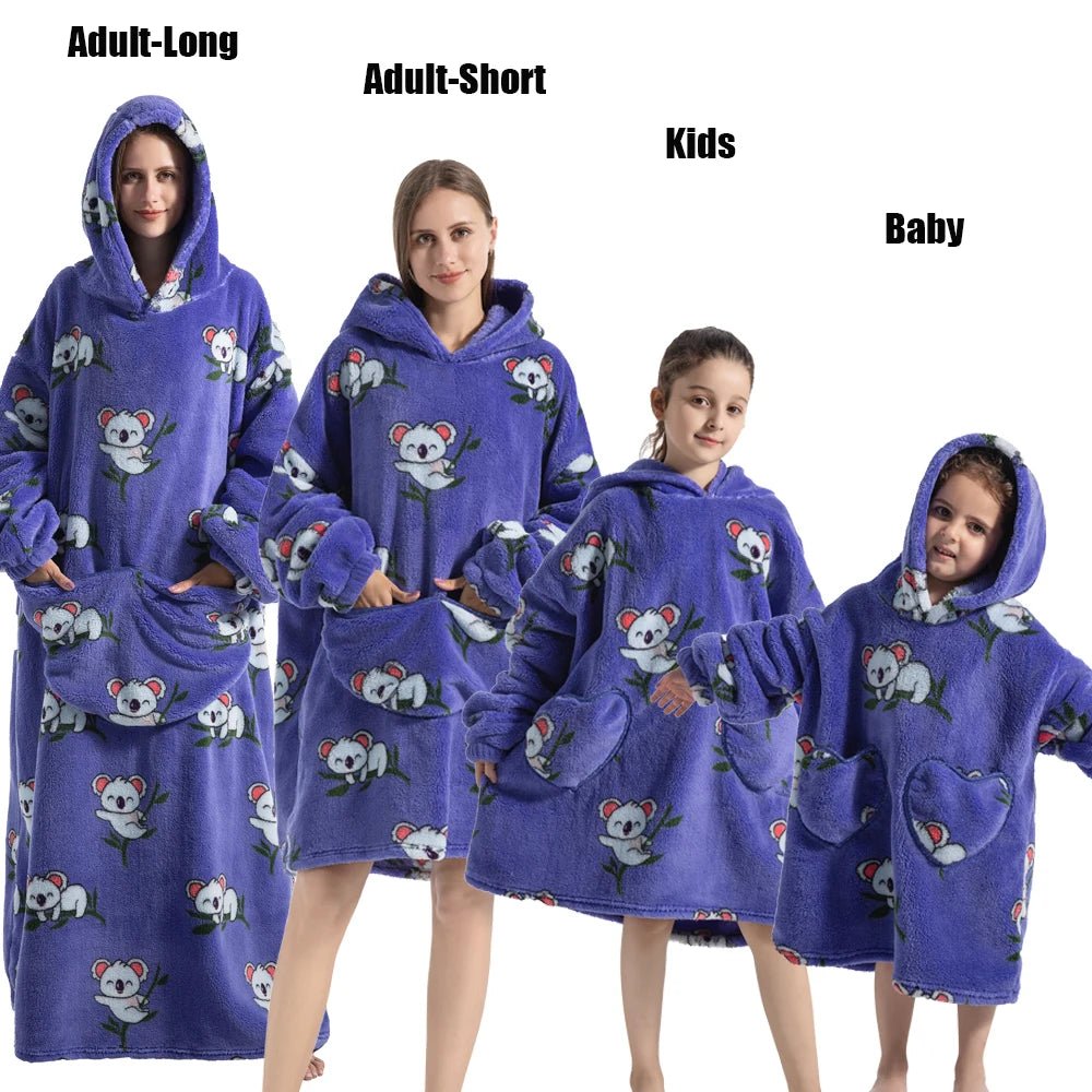 Matching Family Oversized Blanket Hoodies - Merry & Cosy