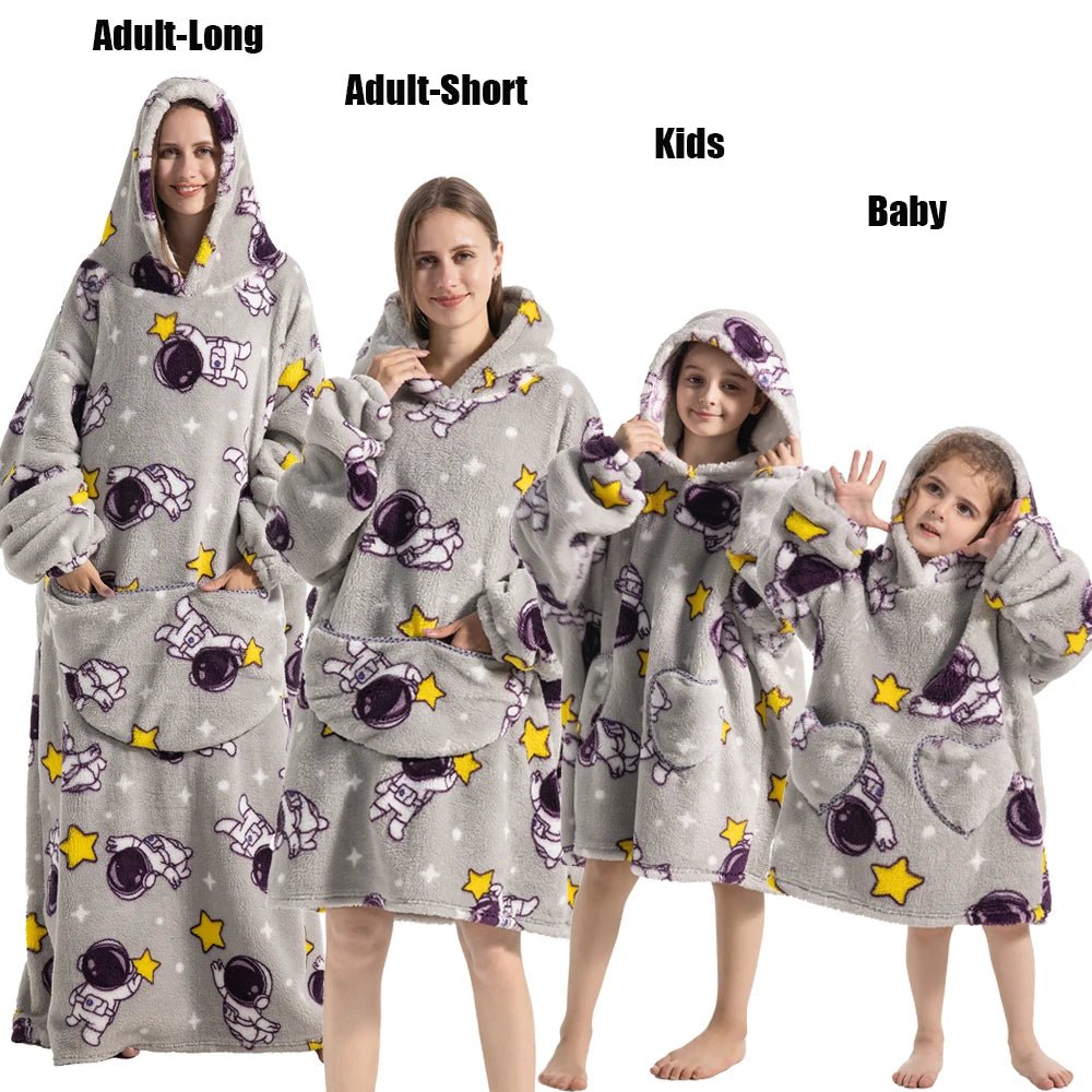 Matching Family Oversized Blanket Hoodies - Merry & Cosy