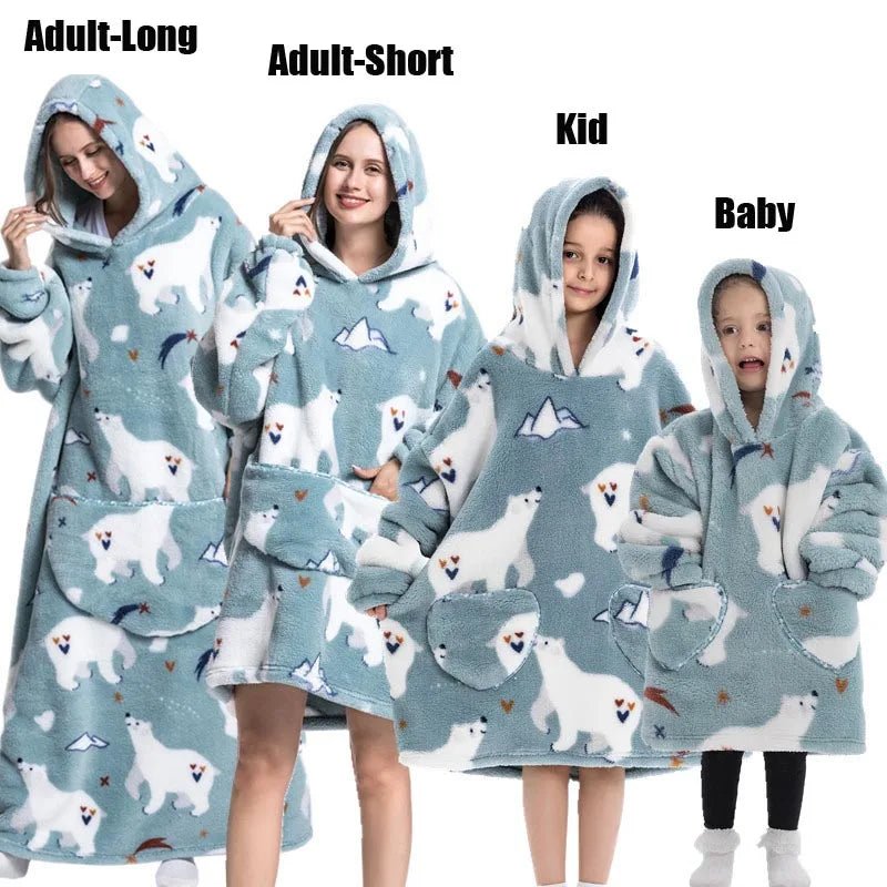 Matching Family Oversized Blanket Hoodies - Merry & Cosy