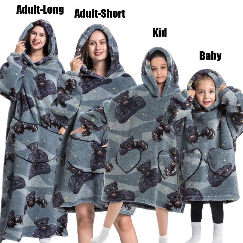 Matching Family Oversized Blanket Hoodies - Merry & Cosy