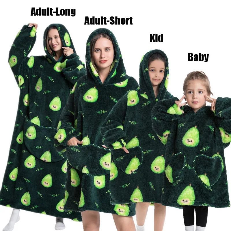 Matching Family Oversized Blanket Hoodies - Merry & Cosy