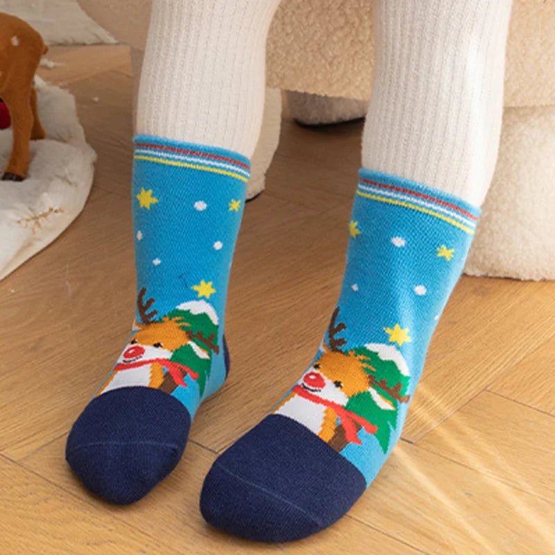 Merry Little Feet Kids Christmas Socks 5 Pairs - Merry & Cosy