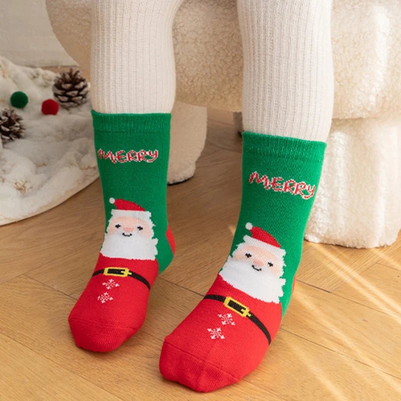 Merry Little Feet Kids Christmas Socks 5 Pairs - Merry & Cosy
