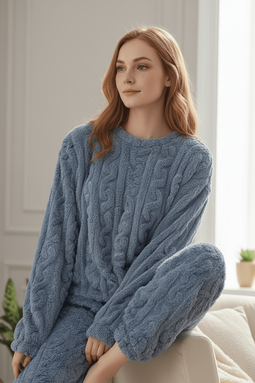 Ultra - Soft Winter Flannel Lounge Set - Merry & Cosy