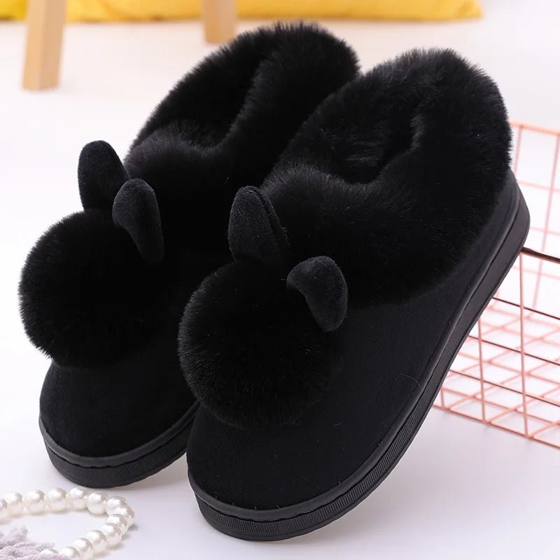 Warm Fuzzy Fluffy Slippers for Women – Winter Plush Indoor Non - Slip Home Shoes - Merry & Cosy