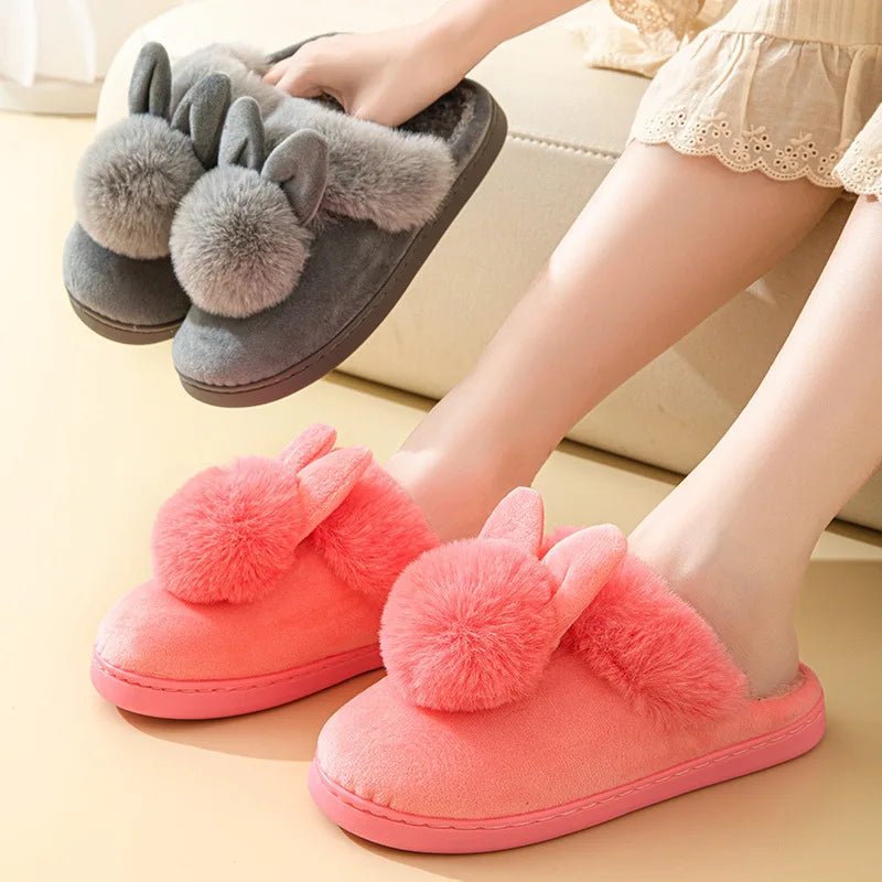 Warm Fuzzy Fluffy Slippers for Women – Winter Plush Indoor Non - Slip Home Shoes - Merry & Cosy