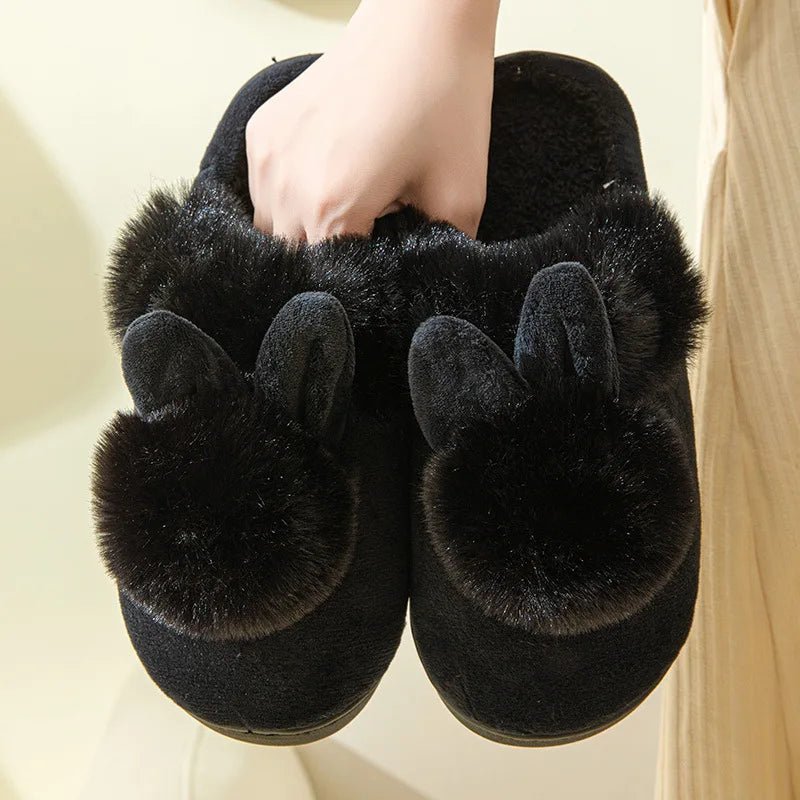 Warm Fuzzy Fluffy Slippers for Women – Winter Plush Indoor Non - Slip Home Shoes - Merry & Cosy