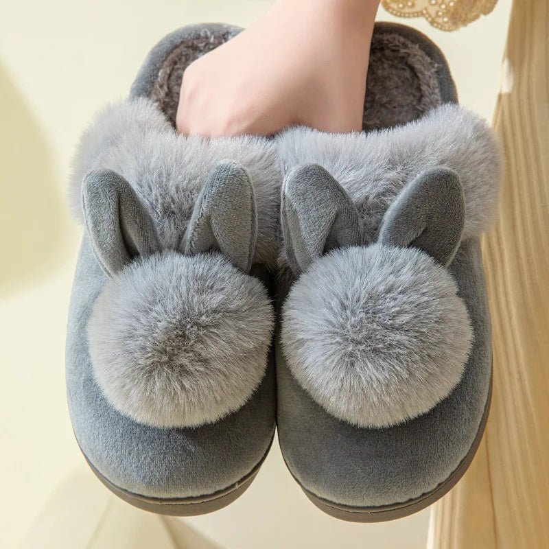 Warm Fuzzy Fluffy Slippers for Women – Winter Plush Indoor Non - Slip Home Shoes - Merry & Cosy