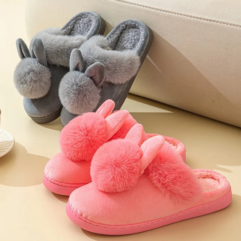 Warm Fuzzy Fluffy Slippers for Women – Winter Plush Indoor Non - Slip Home Shoes - Merry & Cosy