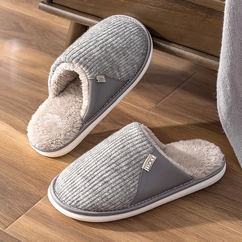 Winter Plush Cotton Slippers - Merry & Cosy