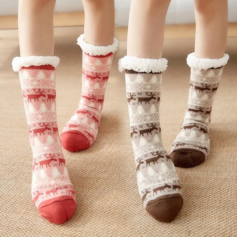 Fluffy Christmas Lounge Socks for Women