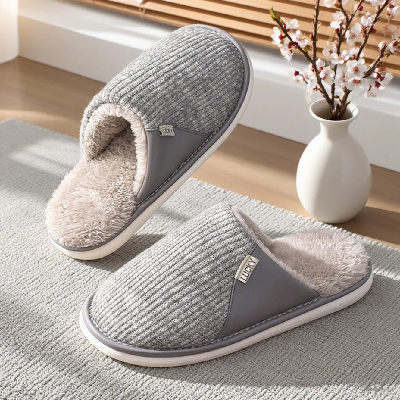 Winter Plush Cotton Slippers