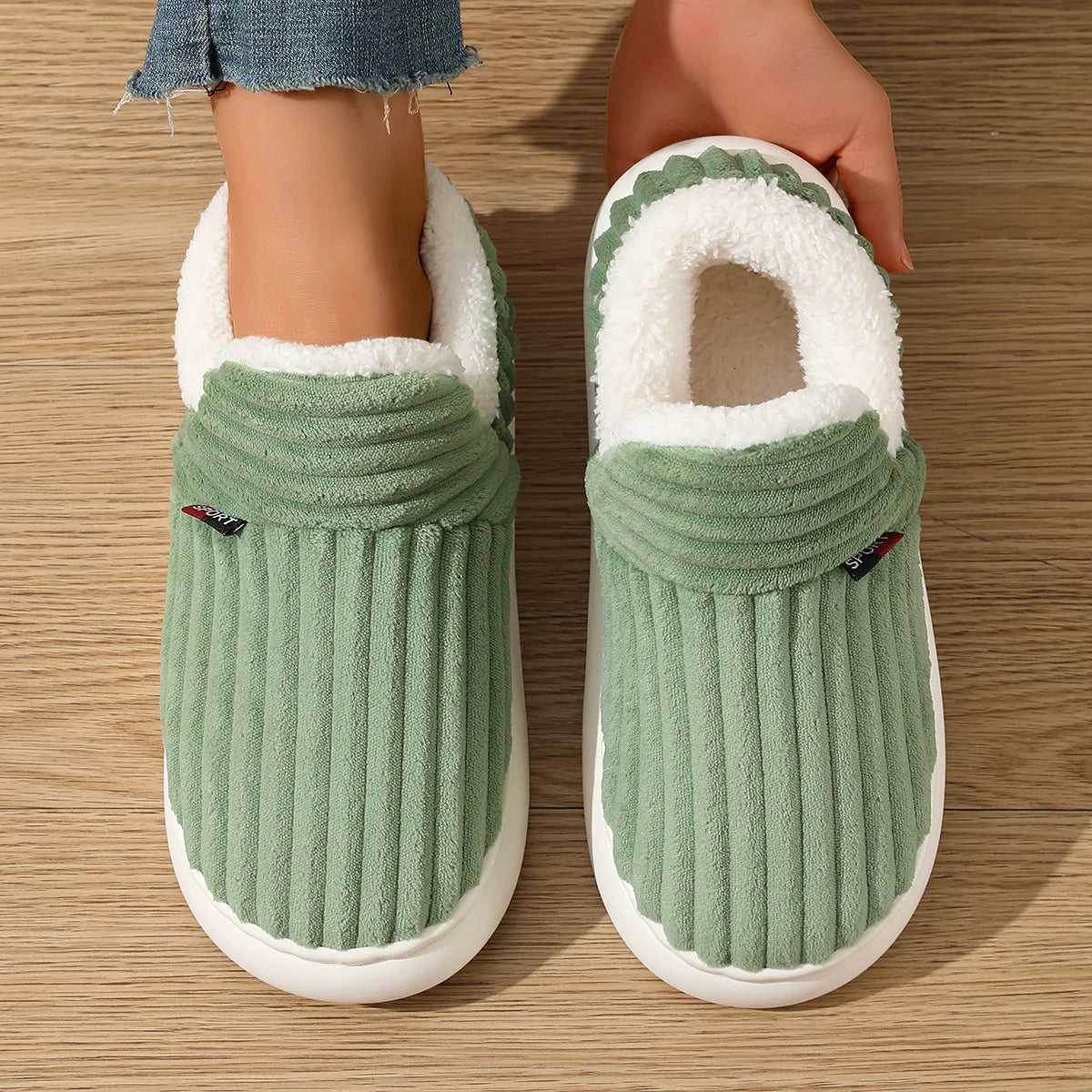 Winter Plush Lining Slippers