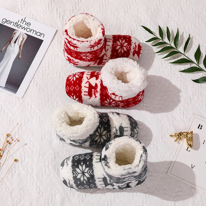 Christmas Flannel Plush Slippers - Merry & Cosy