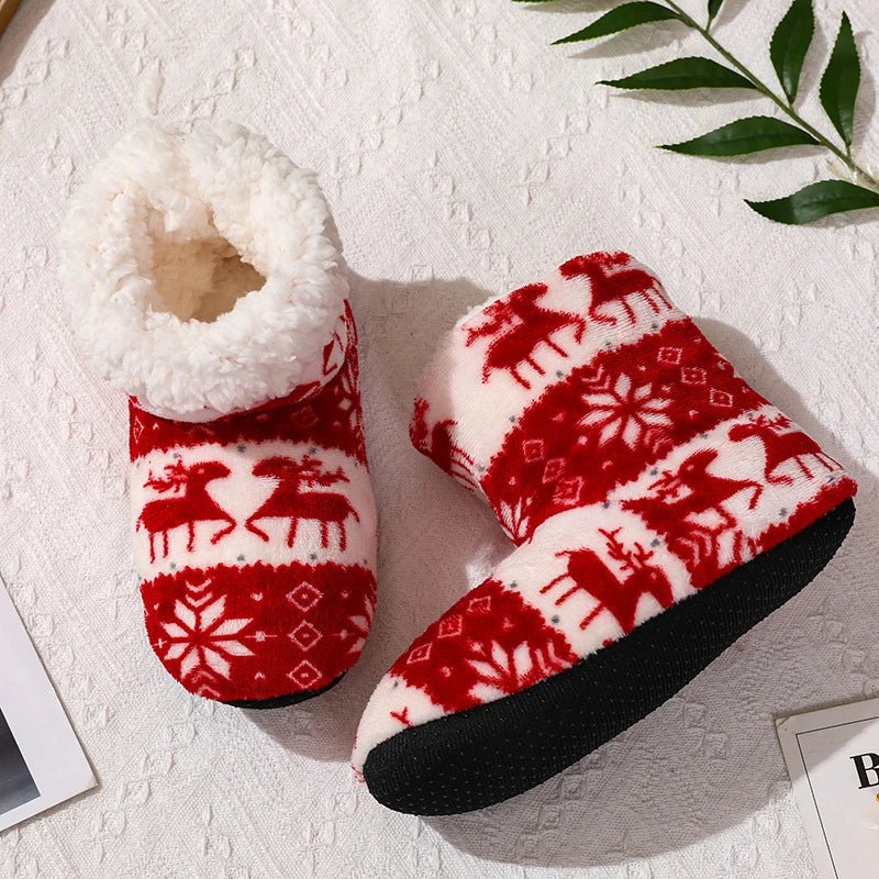 Christmas Flannel Plush Slippers - Merry & Cosy