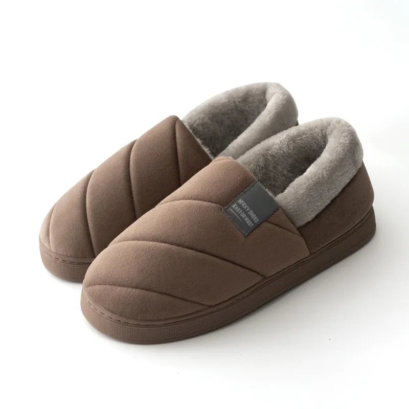 Couples Winter Plush Slippers – Warm Furry Indoor Non - Slip House Shoes - Merry & Cosy