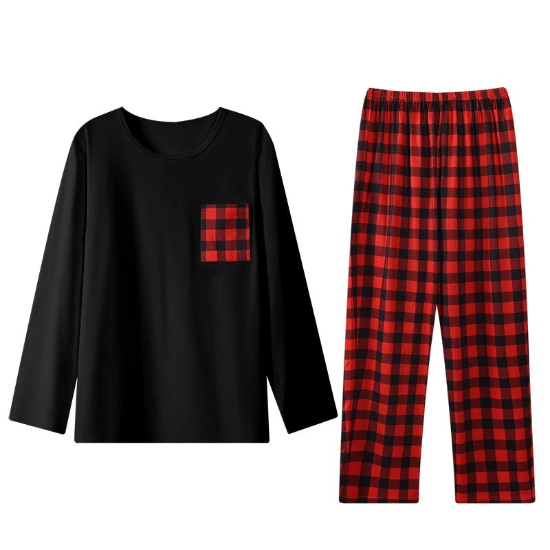 Cozy Checked Men’s Pyjamas – Thick Winter Sleepwear Set - Merry & Cosy