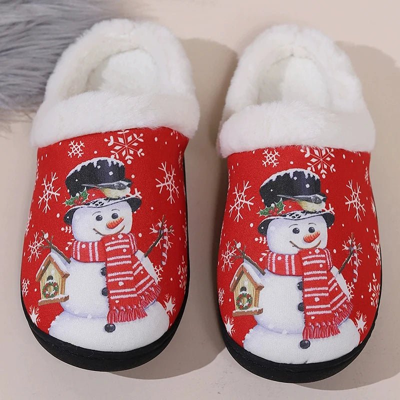 Cozy & Cute Snowman Cotton Slippers - Merry & Cosy
