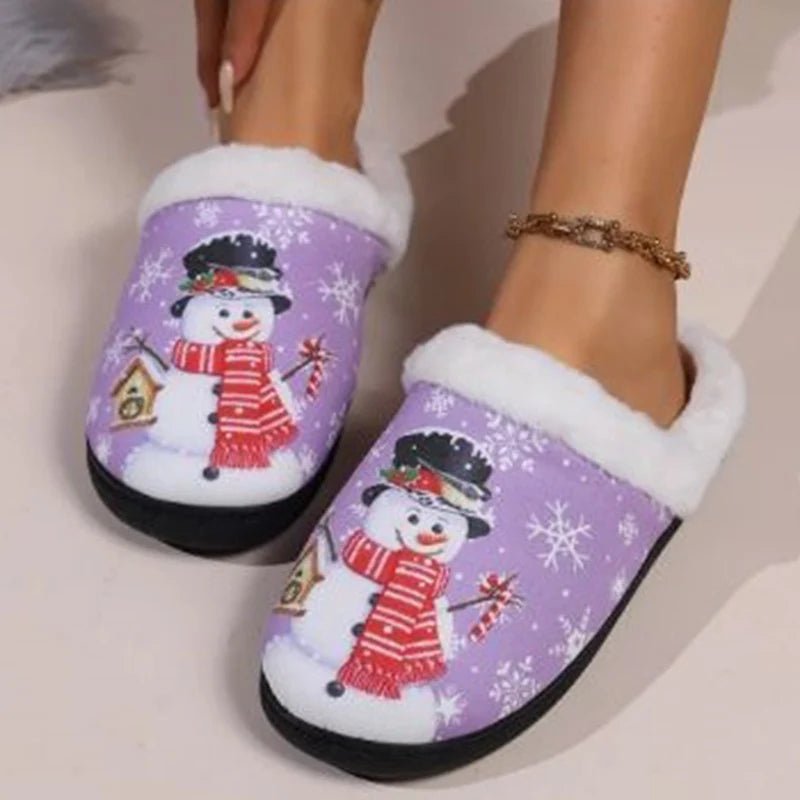 Cozy & Cute Snowman Cotton Slippers - Merry & Cosy
