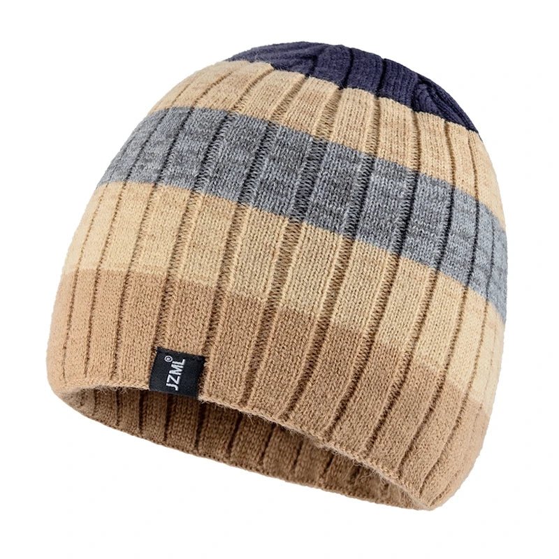 Cozy Knit Striped Beanie Hat – Unisex Winter Everyday Essential - Merry & Cosy