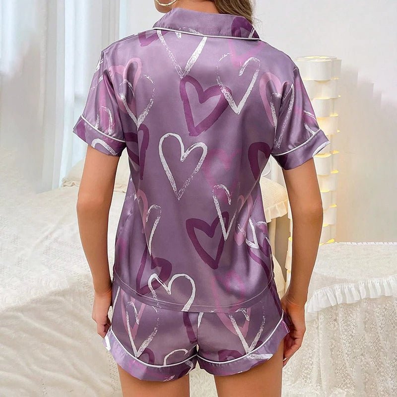 Love Struck Satin Pyjama Set - Merry & Cosy
