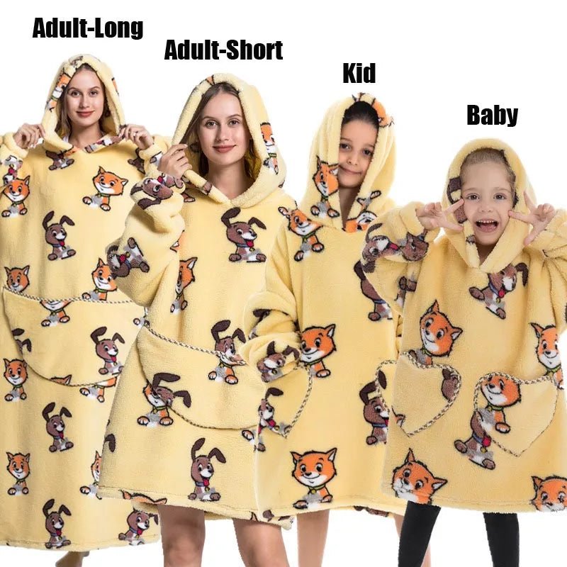 Matching Family Oversized Blanket Hoodies - Merry & Cosy