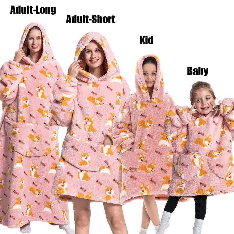 Matching Family Oversized Blanket Hoodies - Merry & Cosy