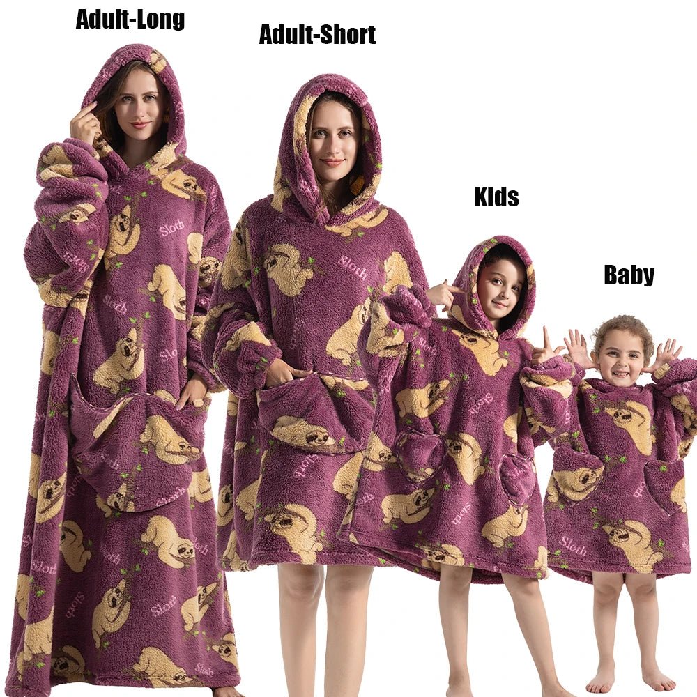 Matching Family Oversized Blanket Hoodies - Merry & Cosy