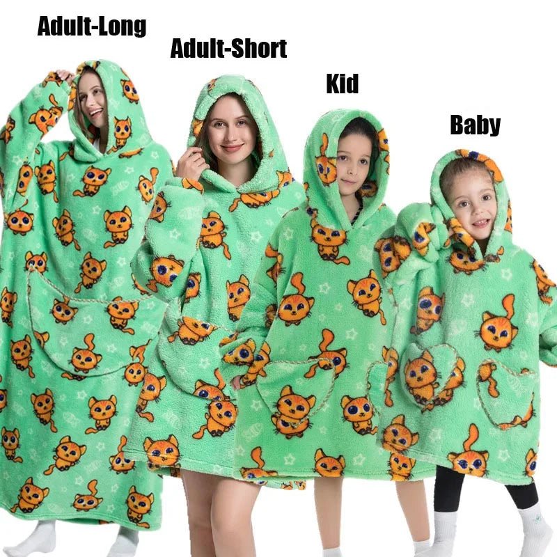 Matching Family Oversized Blanket Hoodies - Merry & Cosy