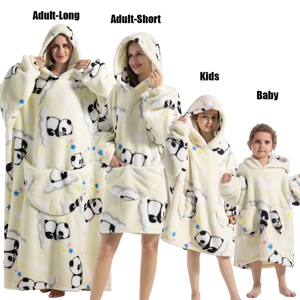 Matching Family Oversized Blanket Hoodies - Merry & Cosy